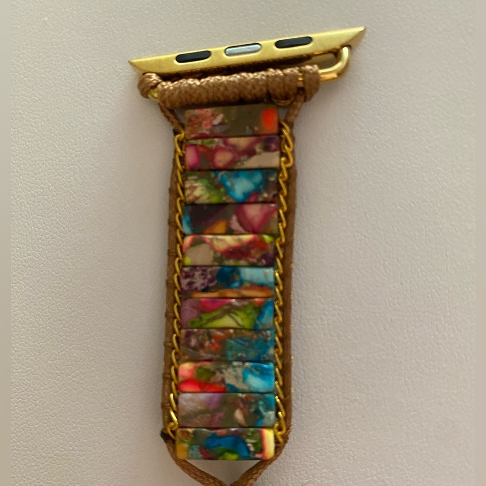 Adjustable Colorful, Jasper Stone Watch band